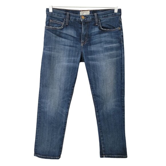 Current/Elliott Boyfriend Jeans Womens Size 25 Mid-Rise Classic Distressed Denim - Picture 1 of 10